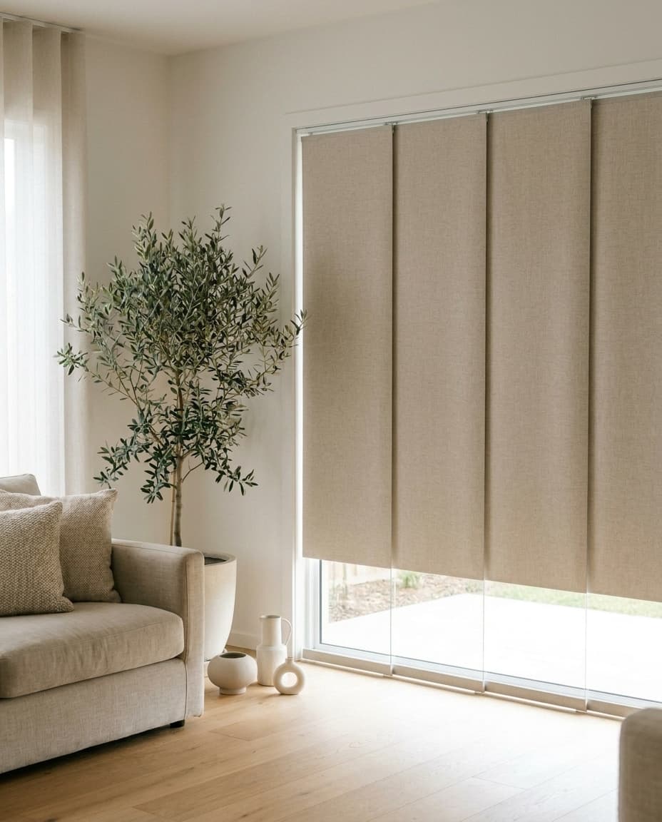 Panel glide in a styled room