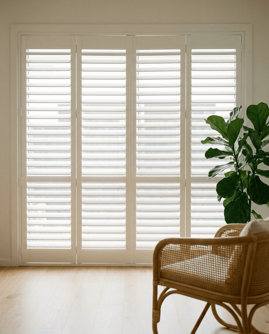 Shutters in a styled room